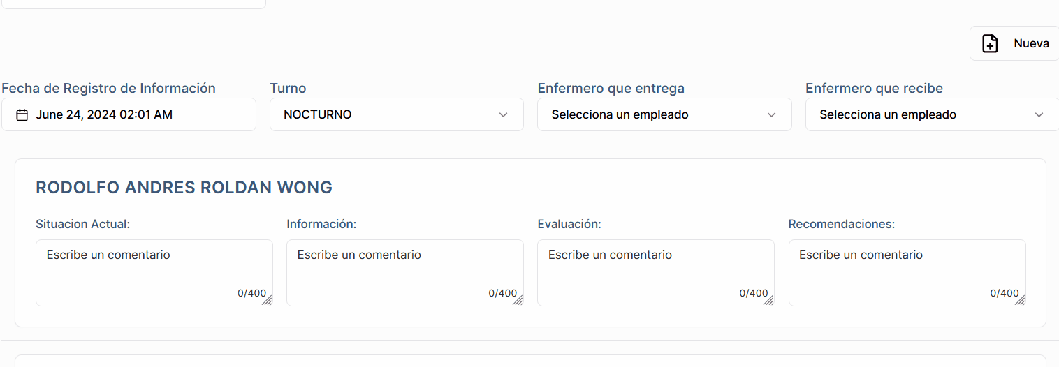 Datos de los pacientes