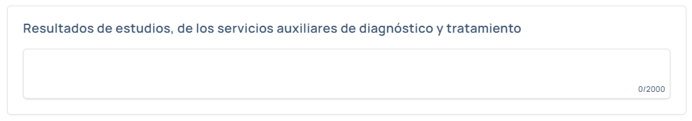 Animación de resumen de estudios, de los servicios auxiliares de diagnóstico y tratamiento