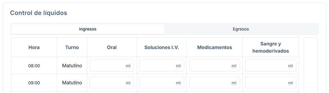 Animación de tabla de ingresos y egresos